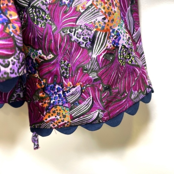 NWT Kika Vargas × Target Women's Purple Coral Reef Scallop Edge Wrap - Picture 11 of 15